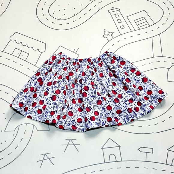 Bonpoint Lilo Cherry Print Pleated Skirt - Picture 4 of 9